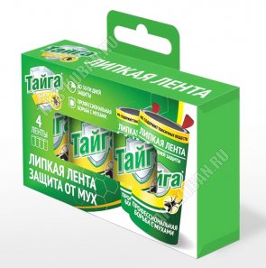 Лента липкая от мух 4шт (5х85см) 
