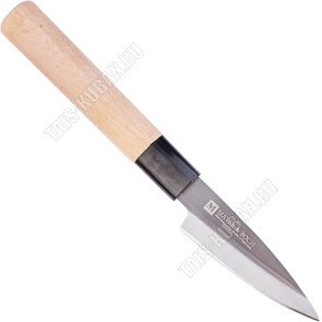 Kyoto Нож д/овощей L10см,лезвие нержавеющая сталь,деревянная ручка,блистер (12) 