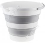 Ведро склад-ся 5л с носик,серый,круг (d27 h5/20,5см) термопласт.резина+пластик (14) 