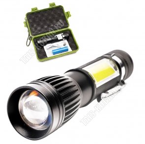 Фонарь аккум. LED T6+COB 3Вт,дневн.6500К (20) 