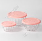 Контейнер для хранения (круглый) набор 3шт 0,45/0,86/1,5л 