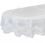 Скатерть ажурная, овал.(137х180см) белый 