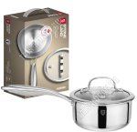 Ковш 1,45л d16см,прямой борт h8см с крышкой (6)