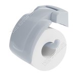 Держатель д/туал.бум с кр.(16х15 h5,5см)  серый (20)