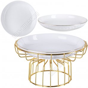 Ваза-корзинка д/фруктов,сладостей на ножке d20см 