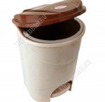 Ведро для мусора 19л бежевый мрамор (30х29 h39см) (4)