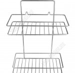 Полка настен 2-х ярус (26х13 h36см) хром,крепл.п/шуруп (4)