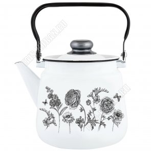 Je t’aime/Серебристо-золотые розы Чайник белый 3,5л (4) 