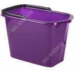 Ведро прям. 9,5л с носик,баклажан (35х22 h25см) (25) 