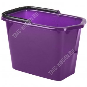 Ведро прям. 9,5л с носик,баклажан (35х22 h25см) (25) 