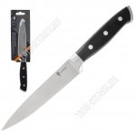 Нож Meister (цельнометаллический) разделочный L15см,лезвие нержавеющая сталь толщиной 2мм,пластиковая ручка,черный,блистер (12)