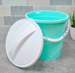 Ведро 8л бирюзов/бел (15) 