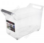 Ящик на колес, выкатной 10,5л узкий,б/крыш, прозр,с ручк (38х18 h26см) (6) 