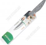 STONE Нож д/мяса 15см, нерж.лезв,ручка пласт.Soft-touch,цв.серый п/мрам.(6)