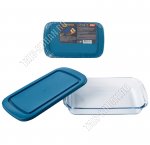 Форма д/запекания прямоугольная 1,6л 29,5х17,5 h5см с пластиковой крышкой