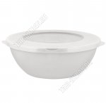Миска с крышк, белый 5л круг.(d30 h11см) (15) 
