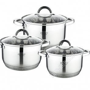 НАБОР Кастрюль 3шт (4,0/5,3/6,7л d20/22/24см) (4) 