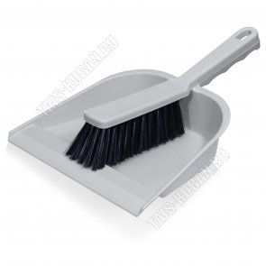 Набор .Совок 22х17см +Щётка-сметка L14см,ворс h5см,горизонт.руч.L13см,серый