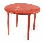 Красный Стол круглый (d91 h71см) (45)