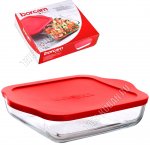 Форма с пласт.крышкой квадрат 2,0л 22x22 h6см п/у 