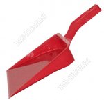 Совок 24х17см,горизонтал.ручка L11см ,красный (95)