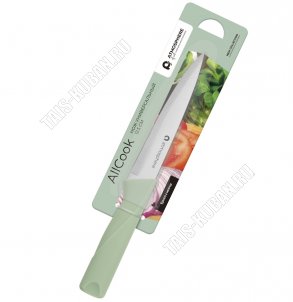 Нож универсальный L11,5см,нержавеющее лезвие, пластиковая ручка, пудрово-зеленая(10) 