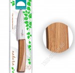Natura бел/бамбук Нож L10см д/овощей,керамика+дерево (12) 