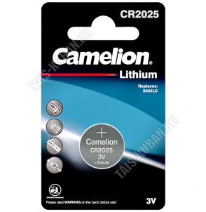 Бат. диск CAMELION CR2025, BL-1шт.литиевые,блистер (10) 