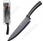 Black Swan/черн с зол.полос Нож L20см поварской,ручк.прорезин (12)