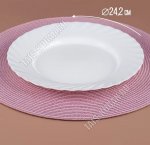 TRIANON WHITE Тарелка плоская d24,5см (24)