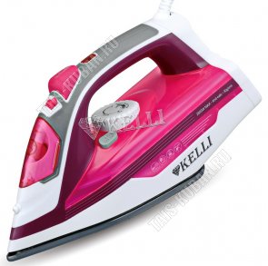 Утюг керам. подошв. 2600Вт пар 25г/вода 300мл,верт.отпар,самоочист,терморег,защита от перегрев,рег.пара, розовый 