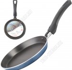 Сатин Блинница d18см ,синий/черн,бакел.руч,толщ.ст.и дна 2,5мм 