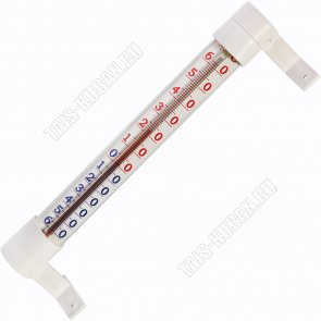 Термометр уличный окон, п/гвоздь (L23х3см) стекло,пласт.крепл,уп.пакет с подвес (100) 