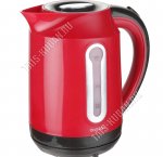 Чайник 1,7л 2200Вт диск,защита без воды,световой индикатор,съемный фильтр,автоотключение, красный (12) 