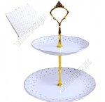 Праздничная Фруктовница 2х ярусная d15/20 h26см, п/у (24)