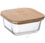 Контейнер с бамбуковой крышкой 0,32л (11,5х11,5 h6см) 