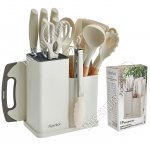 Набор ножей и кухонных аксессуаров 18пр на подставке,