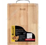 Доска прямоугольная 32х24см,толщина 1,5см,металлическая ручка,желоб,гевея (12) 