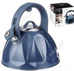 Чайник нержавеющая сталь 2,7л со свистком,синий (12) 