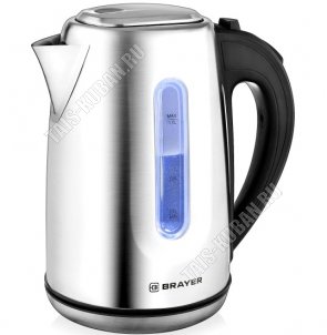 Чайник нерж. 1,7л 2200Вт диск,серебро (12) 