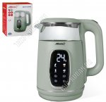 Чайник нерж+стекло 2200Вт диск,2-ая стенка(внутр.стекло), мятн. (8)