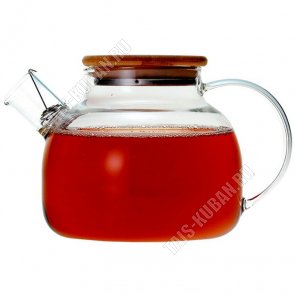 Чайник завар (стекло+бамбук) 