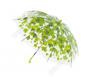 Зонт-трость полуавтомат,прозр d90см 