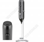 Капучинатор ручной (вспениватель д/молока) 10Вт венчик нерж.ст, черный (20)