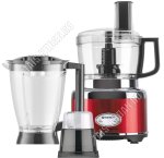 Кухонный комбайн 10в1 800Вт, регулировка скорости,стальные лезвия, измельчитель 1,2л, блендер 1,75л, кофемолка, диски для размягчения и получения эмульсии, нарезка тонких ломтиков, шинковка, приготовление жульена, картофельная терка-4штмет.корпус (2) 