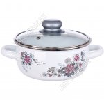 Весенний романс/Арабские цветы Кастрюля белый (сфера) 1,5л,инд дно,стекл.крыш,пласт.руч/кноп (8) 