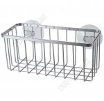 Корзинка настен,прям L19х8,5 h8,5см,хром,креплен.на 2 присос.(24)