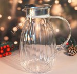 Кувшин 1,8л h22см с крышкой (рифл.бочонок) п/у 