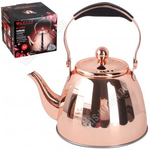 Чайник завар. (нерж) 1,0л +ситечко, медный (12) 
