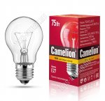 Camelion накалив. (груша) прозр Е27 75Вт,светов.поток 930Лм (h90 d50мм) (10) 